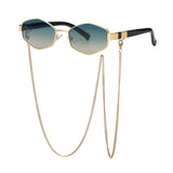 Boogzel Apparel Hexagonal Sunglasses with Chain, view 6