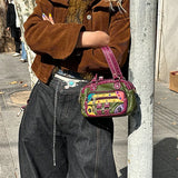 Boogzel Apparel Hippie Aesthetic Patchwork Mini Bag, view 5