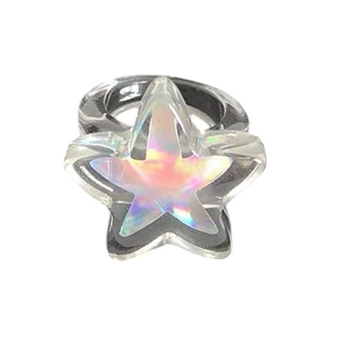 Boogzel Apparel Holographic Star Ring