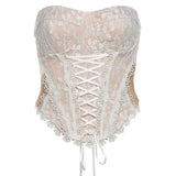 Boogzel Apparel Hopeless Romantic Lace Corset Top, view 2