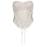 Boogzel Apparel Hopeless Romantic Lace Corset Top, view 5