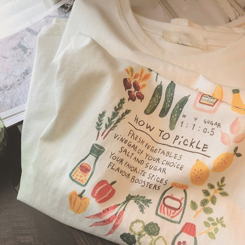 Boogzel Apparel How To Pickle Aesthetic Print Graphic T-Shirt