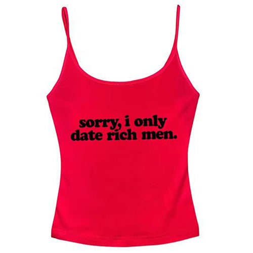 Boogzel Apparel I Date Only Rich Men Y2K Tank Top