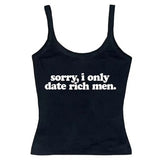 Boogzel Apparel I Date Only Rich Men Y2K Tank Top, view 2