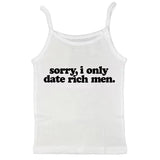Boogzel Apparel I Date Only Rich Men Y2K Tank Top, view 3
