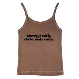 Boogzel Apparel I Date Only Rich Men Y2K Tank Top, view 4