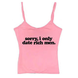 Boogzel Apparel I Date Only Rich Men Y2K Tank Top, view 6