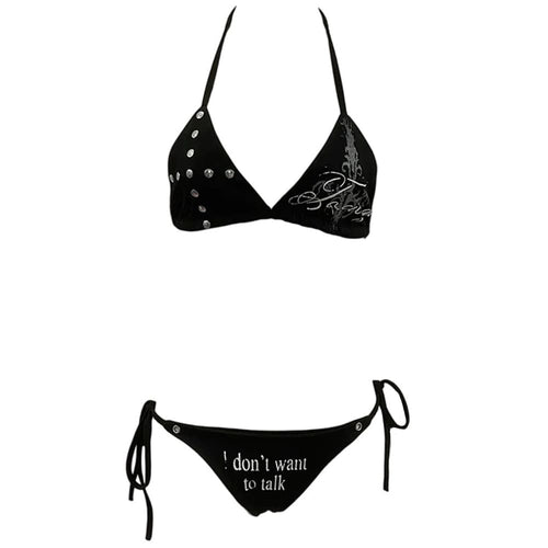 Boogzel Apparel I Don't Want To Talk Bikini Set