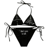 Boogzel Apparel I Don't Want To Talk Bikini Set, view 2