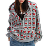 Boogzel Apparel I Love Emo Hoodie, view 2