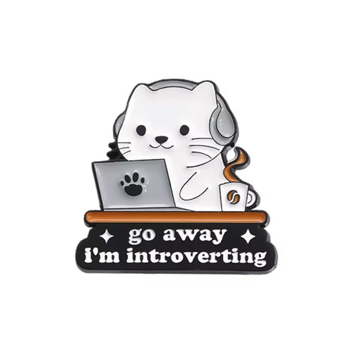 Boogzel Apparel I'm Introverting Brooch Pin