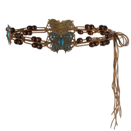 Boogzel Apparel Indie Aesthetic Butterfly Beaded Belt