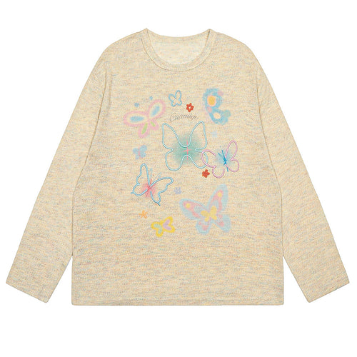 Boogzel Apparel Indie Aesthetic Butterfly Long Sleeve