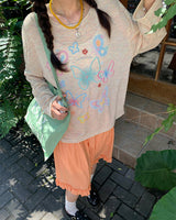 Boogzel Apparel Indie Aesthetic Butterfly Long Sleeve, view 6