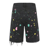 Boogzel Apparel Indie Aesthetic Crochet Flower Denim Shorts, view 4