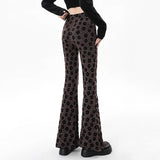 Boogzel Apparel Indie Aesthetic Floral Flare Trousers, view 6