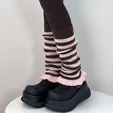 Boogzel Apparel Indie Aesthetic Striped Leg Warmers, view 2