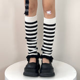 Boogzel Apparel Indie Aesthetic Striped Leg Warmers, view 5