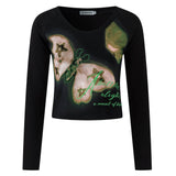 Boogzel Apparel Indie Butterfly Print Long Sleeve Top, view 3