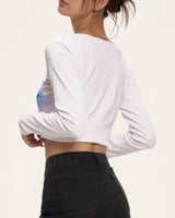 Boogzel Apparel Indie Butterfly Print Long Sleeve Top, view 5