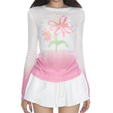 Boogzel Apparel Indie Flower Gradient Knit Top, view 2