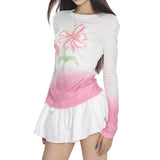 Boogzel Apparel Indie Flower Gradient Knit Top, view 3