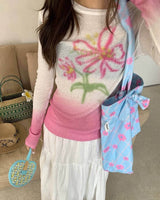 Boogzel Apparel Indie Flower Gradient Knit Top, view 5