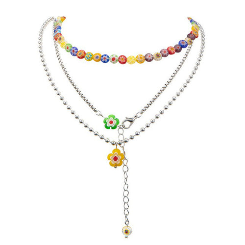 Boogzel Apparel Indie Flower Layered Necklace