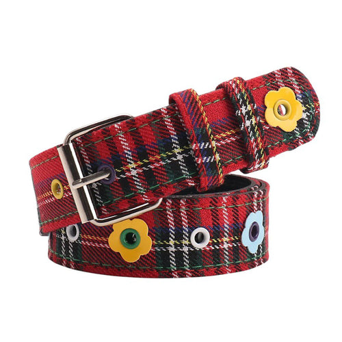 Boogzel Apparel Indie Flower Plaid Belt