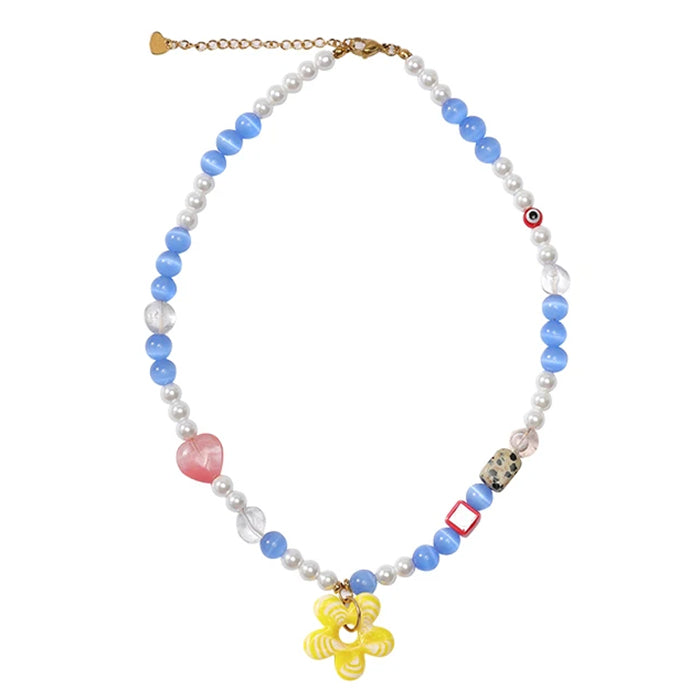 Boogzel Apparel Indie Kid Flower Beaded Necklace