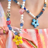 Boogzel Apparel Indie Kid Flower Beaded Necklace, view 5