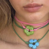 Boogzel Apparel Indie Kid Flower Cord Necklace, view 2
