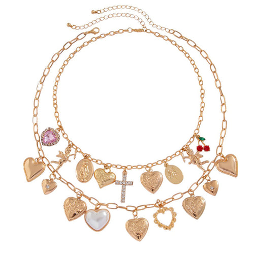 Boogzel Apparel Indie Kid Layered Pendant Necklace