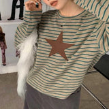 Boogzel Apparel Indie Kid Star Striped Long Tee, view 3