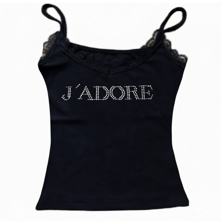 Boogzel Apparel J'adore Lace Tank Top