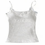Boogzel Apparel J'adore Lace Tank Top, view 2