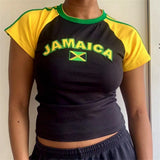 Boogzel Apparel Jamaica Embroidery Crop Top, view 2