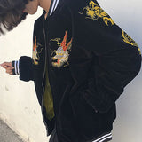 Boogzel Apparel Japanese Dragon Bomber Jacket, view 4