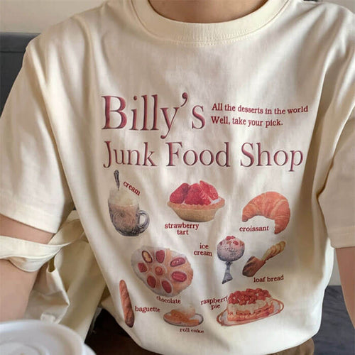 Boogzel Apparel Junk Food Shop Aesthetic T-Shirt