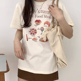 Boogzel Apparel Junk Food Shop Aesthetic T-Shirt, view 4