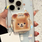 Boogzel Apparel Kawaii Bear Toast Phone Grip, view 3
