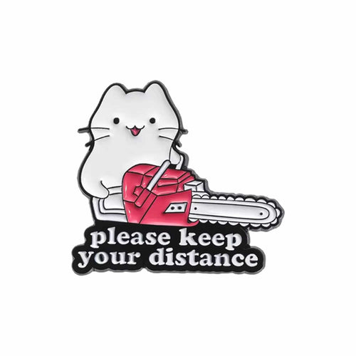 Boogzel Apparel Keep Distance Brooch Pin