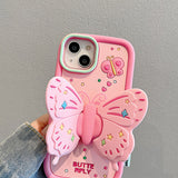 Boogzel Apparel Kidcore Butterfly iPhone Case, view 3
