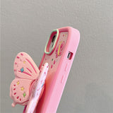 Boogzel Apparel Kidcore Butterfly iPhone Case, view 4