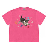 Boogzel Apparel Kitten and Stars T-Shirt, view 2