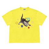 Boogzel Apparel Kitten and Stars T-Shirt, view 3