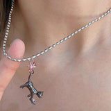 Boogzel Apparel Kitten & Bow Necklace, view 3