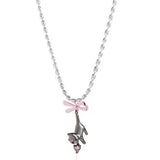 Boogzel Apparel Kitten & Bow Necklace, view 4
