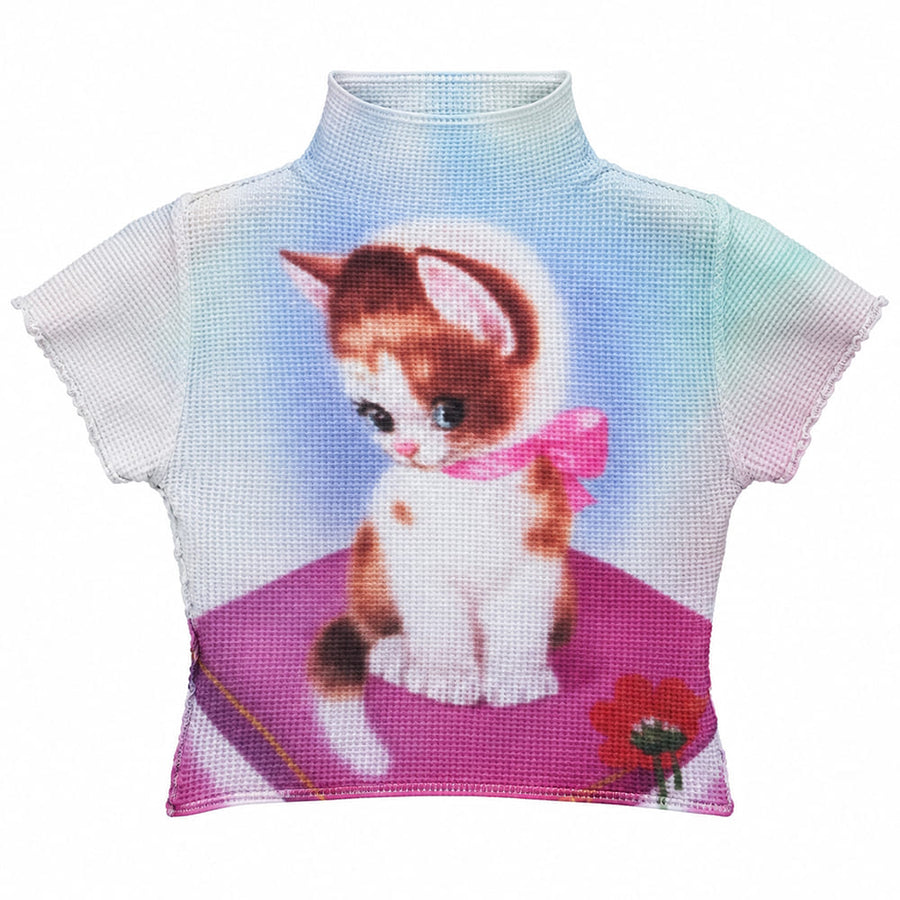 Boogzel Apparel Kitten Crush Mesh Baby Tee
