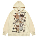 Boogzel Apparel Kitten Print Oversized Hoodie, view 2